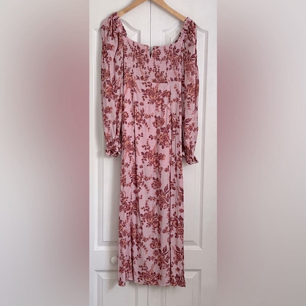 Free People Floral Pink Long Sleeve Dress - Picture 3 of 6